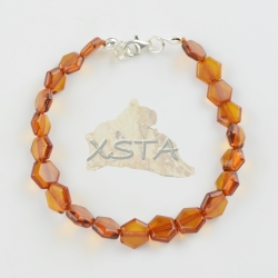 Amber bracelet with cognac beads